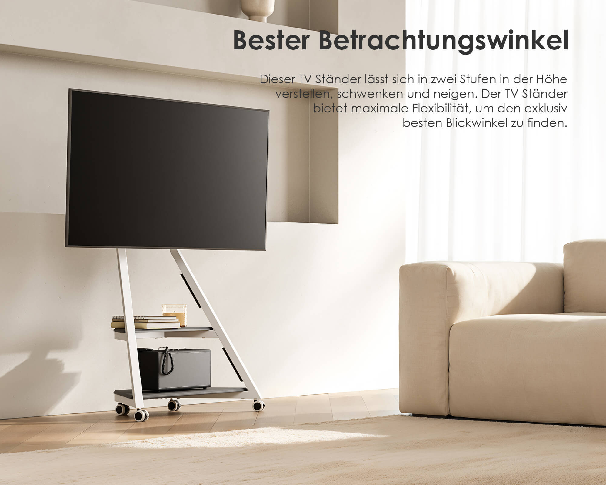 Eiffel FT65 Supporto tv da terra con ruote