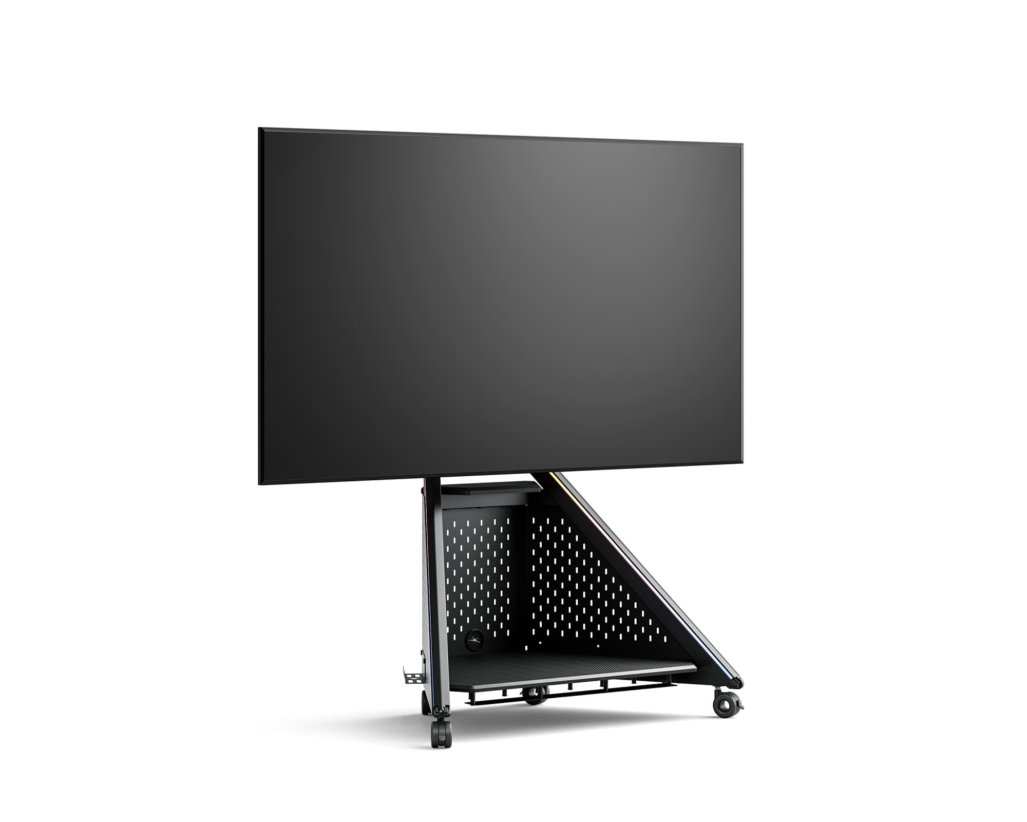TV stand dimensions, height, load capacity, and VESA mounting for TVs 32–65 inches, ideal for flexible use