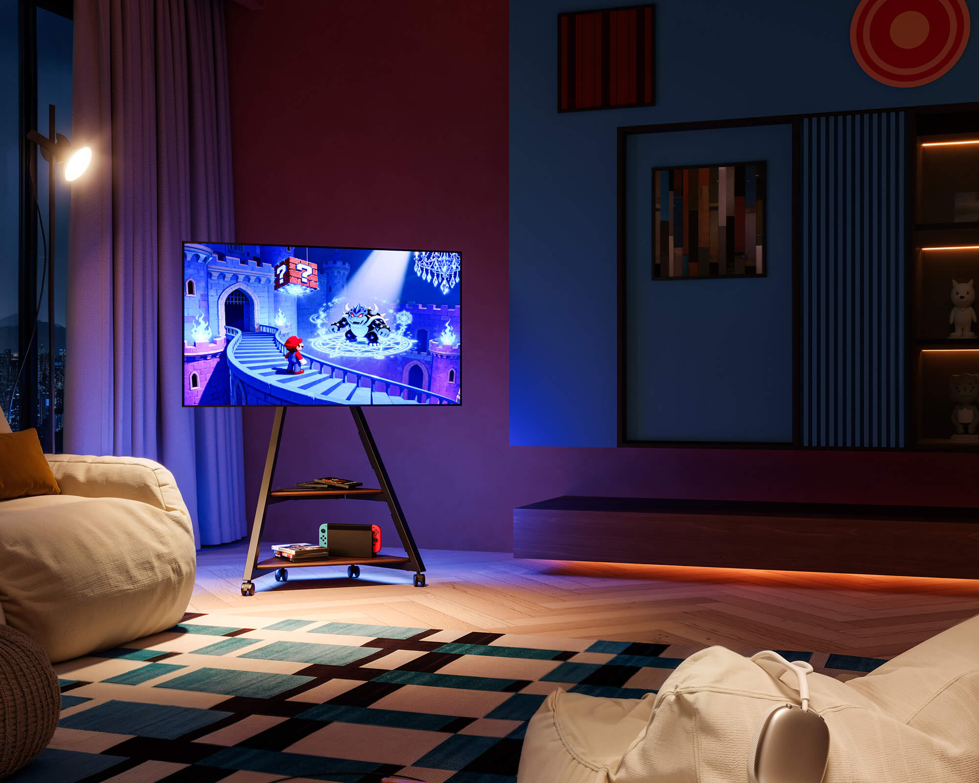 Eiffel TV Ständer mit Ambientebeleuchtung