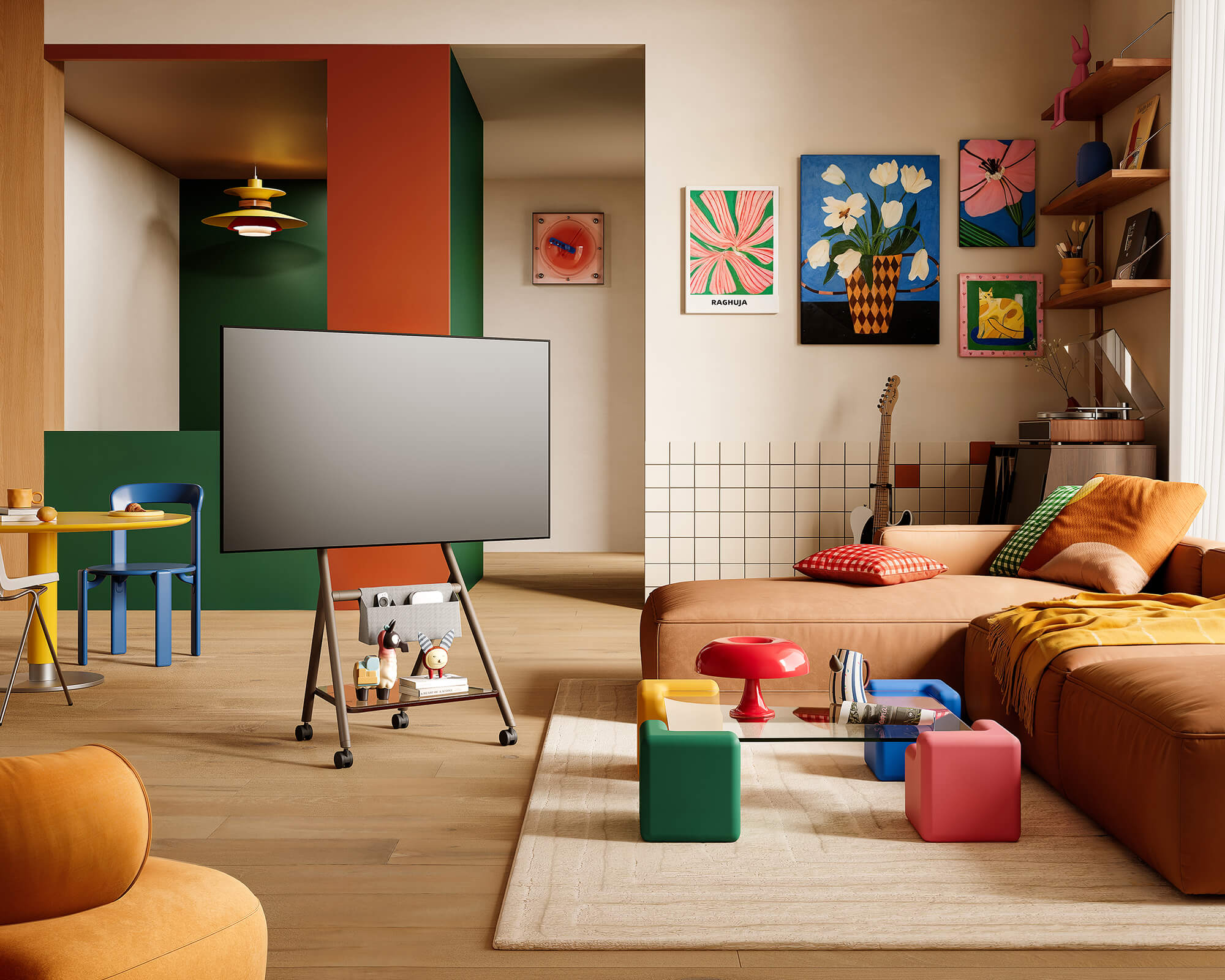 Collector TC65 Supporto tv da terra con ruote