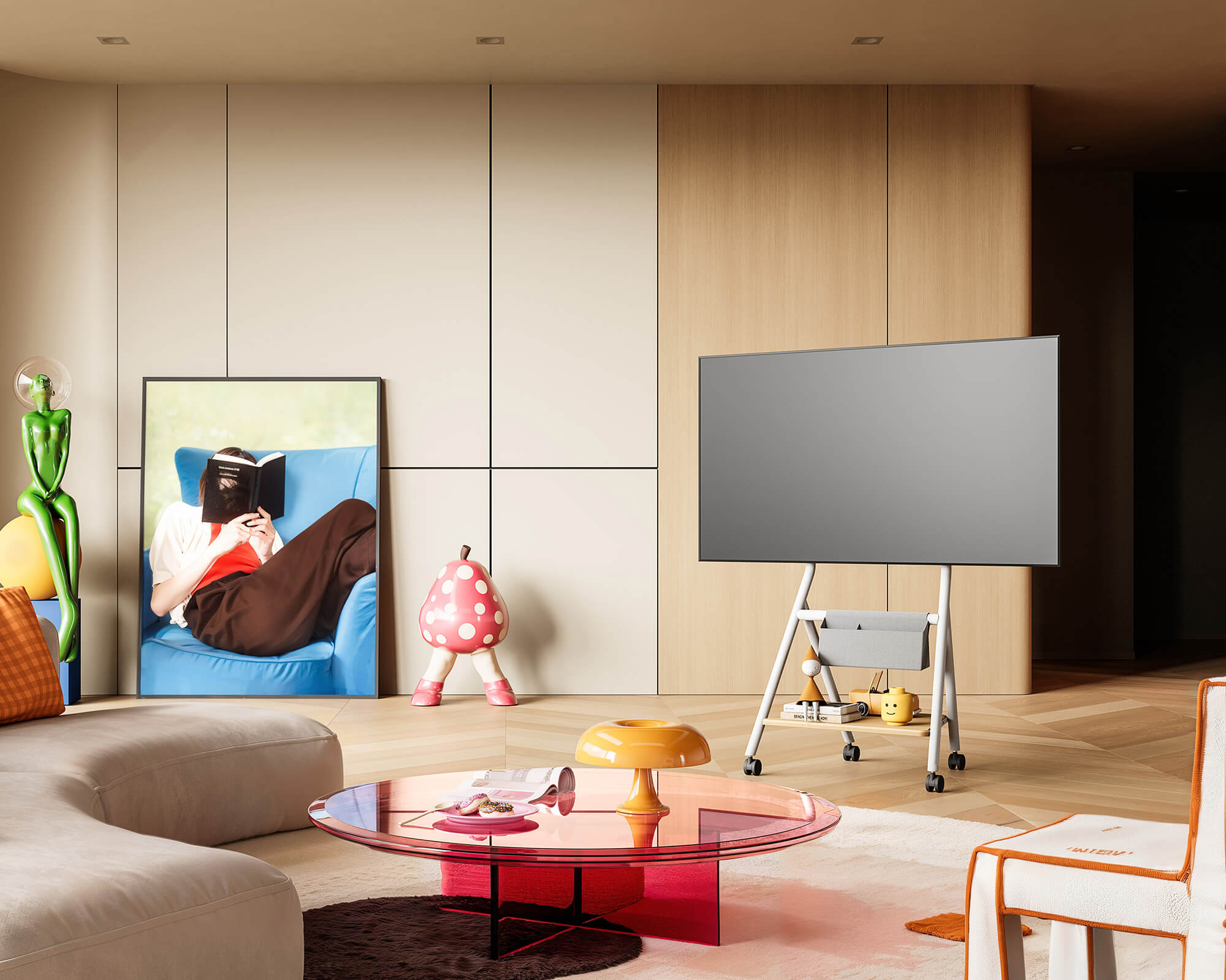 Collector TC65 Floor TV Stand with Wheels