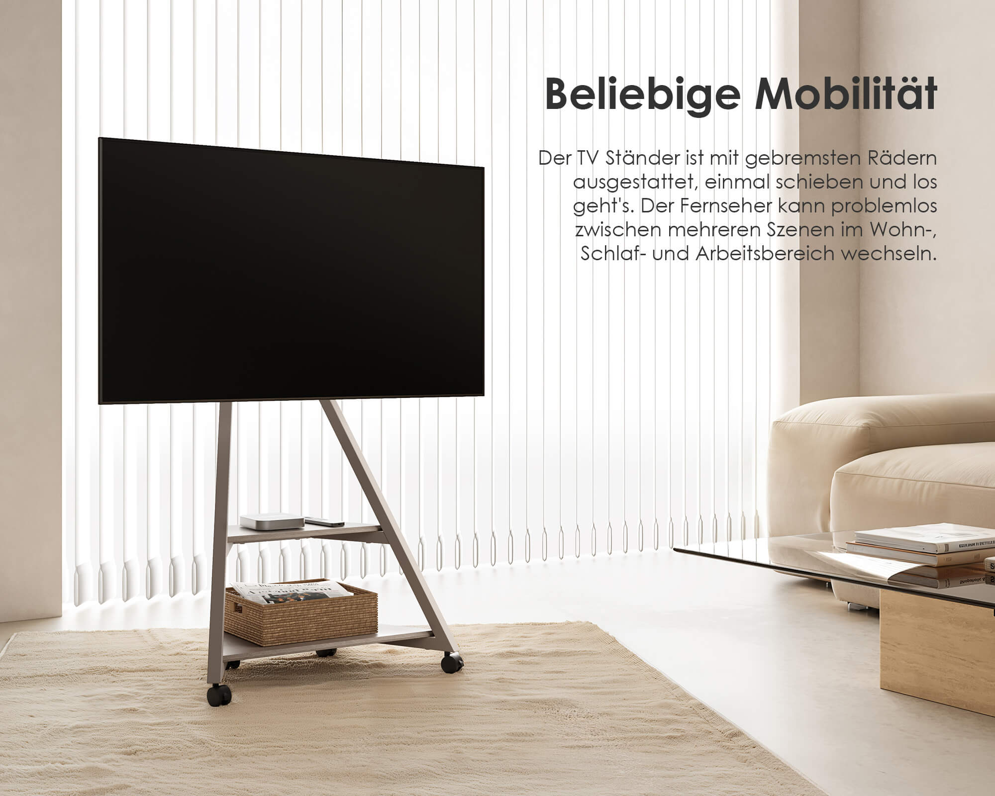 Eiffel FT65 Supporto tv da terra con ruote