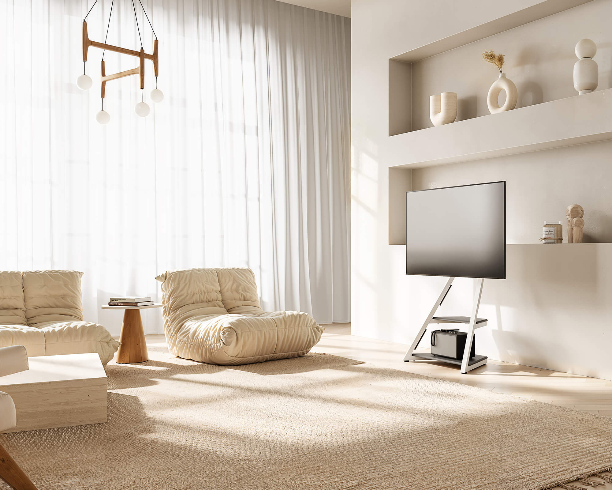 Eiffel FT65 Supporto tv da terra con ruote