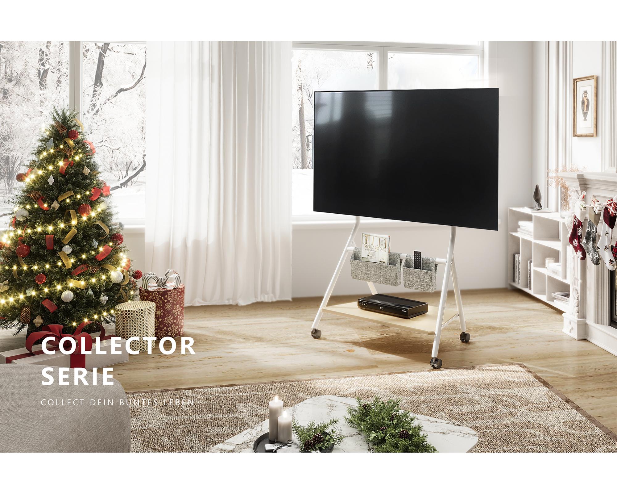 Collector TC78 Supporto tv da terra con ruote