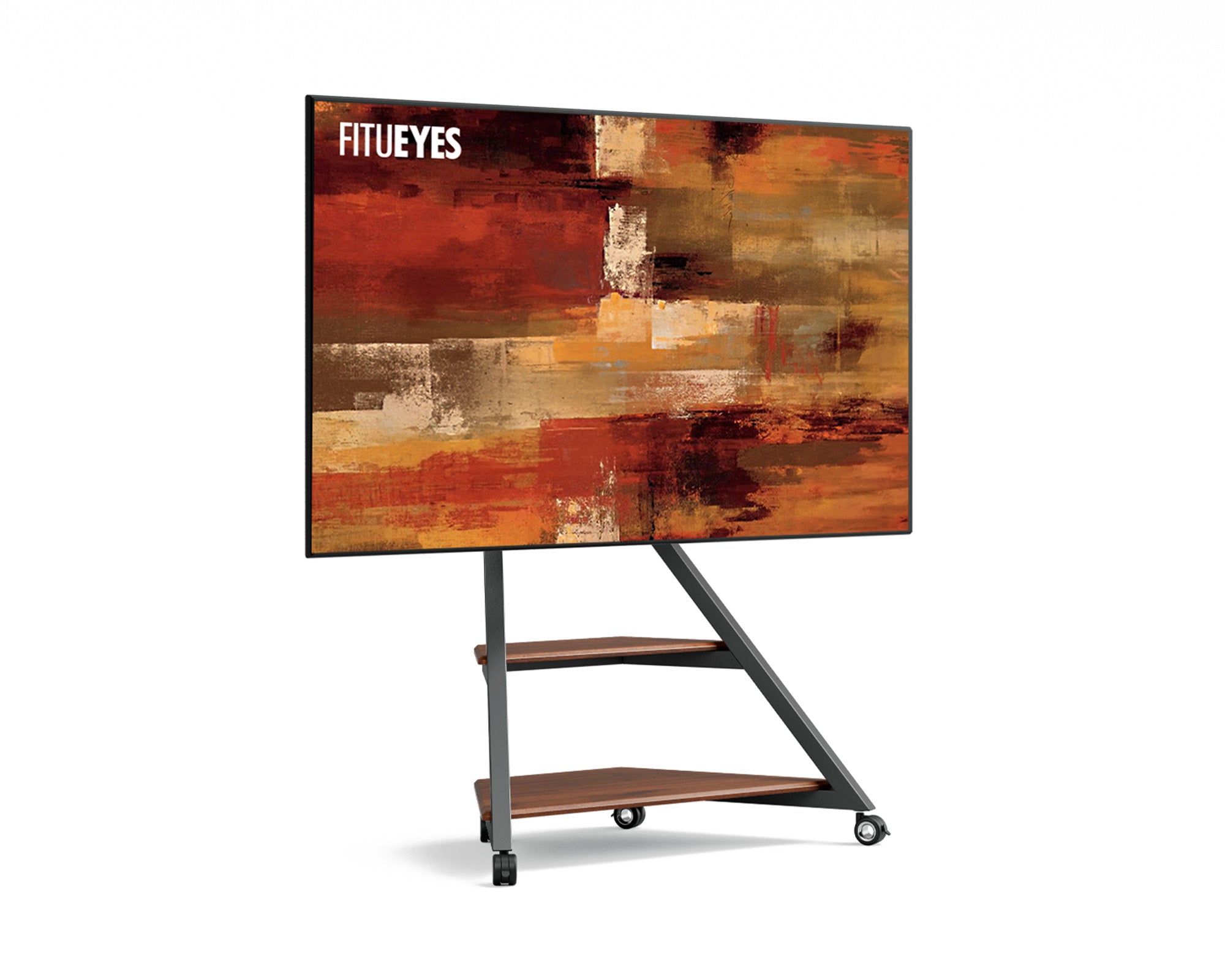 Modern TV stand on wheels for 55 to 88 inch televisions