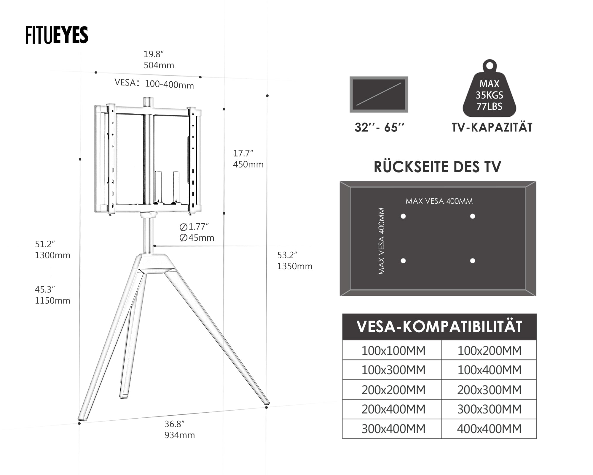 Picasso FT65 TV-standaard Speciale Kersteditie