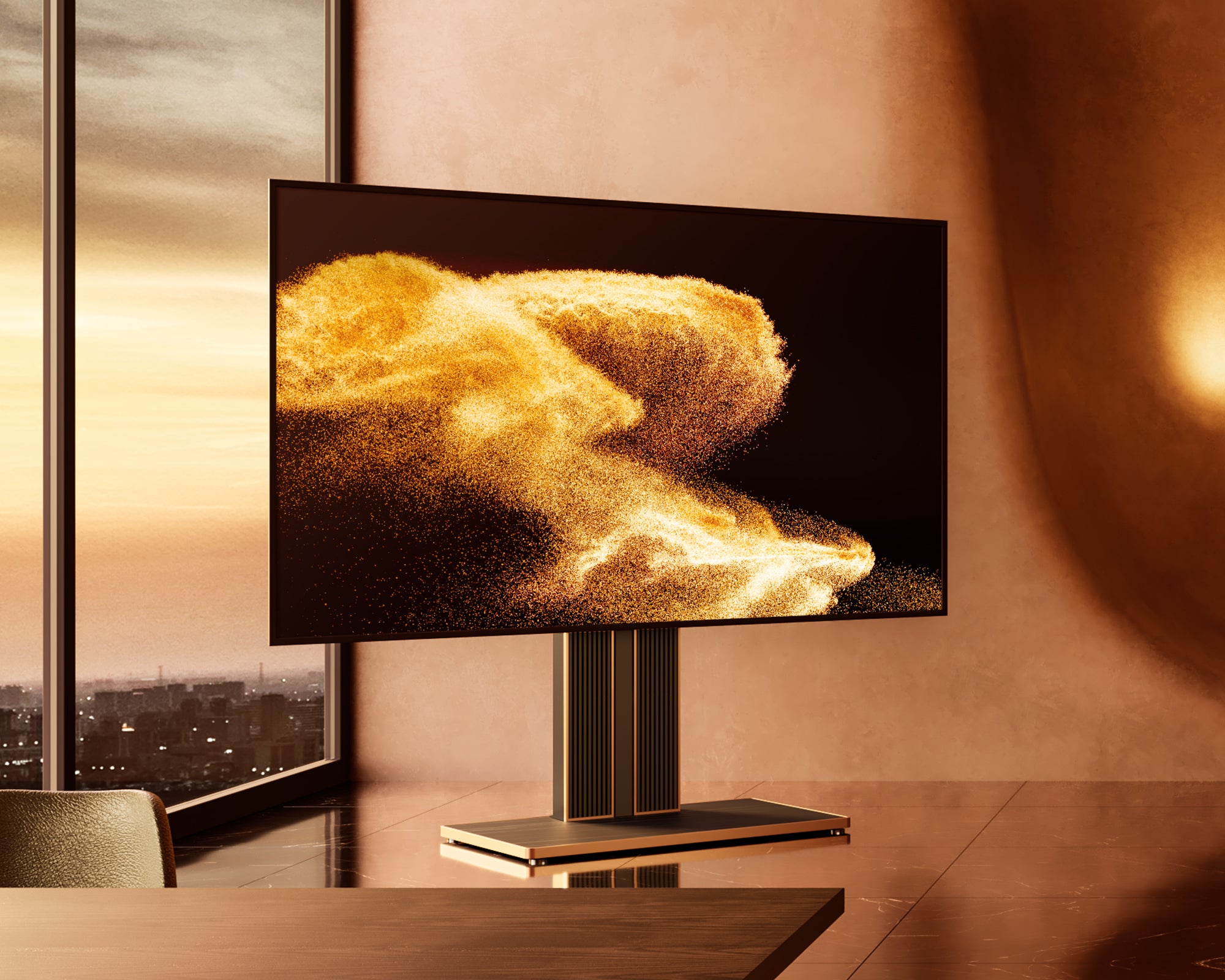 Luxuriöser TV-Standfuß mit max. Belastung 65 kg