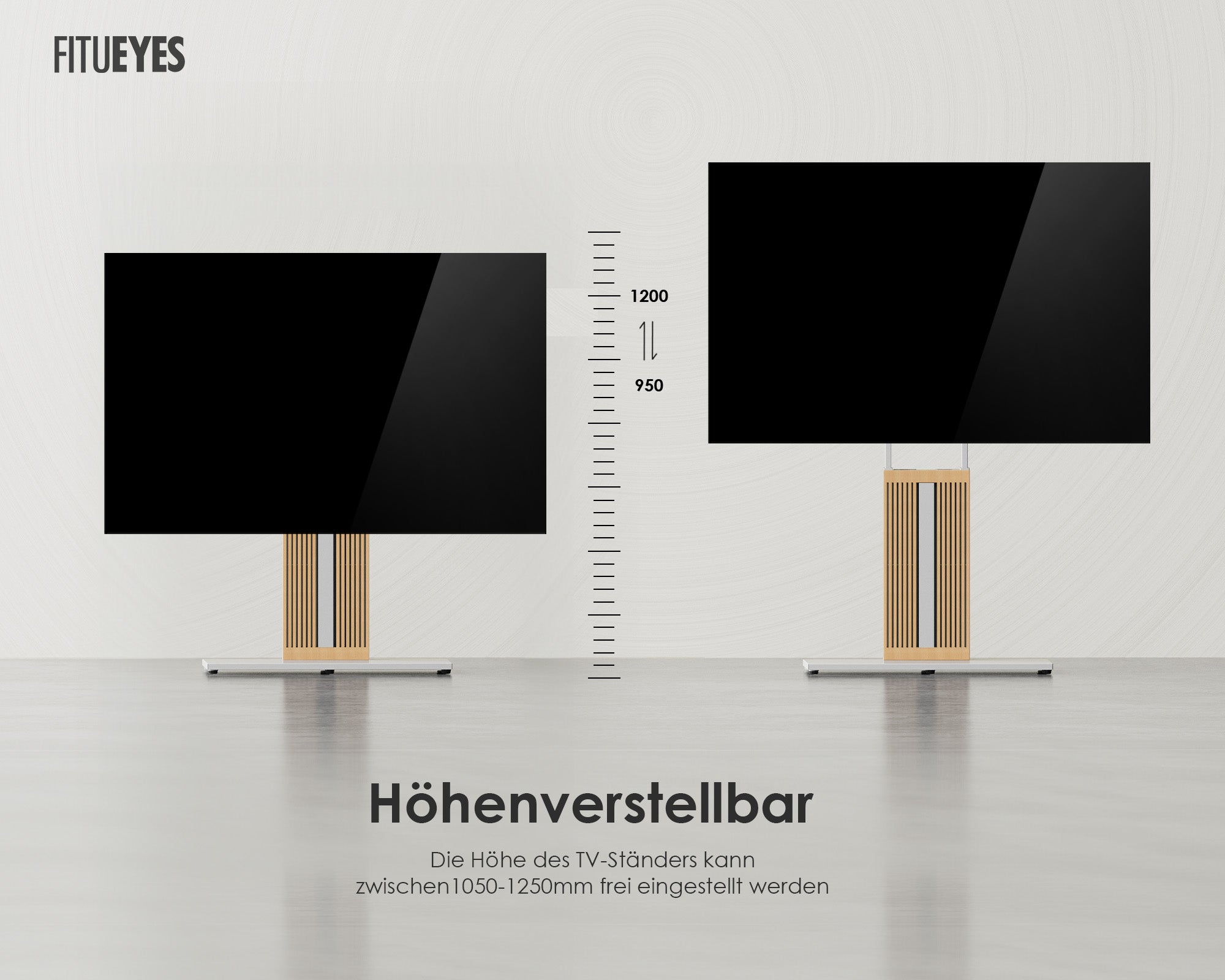 Höhenverstellbarer weißer TV-Ständer