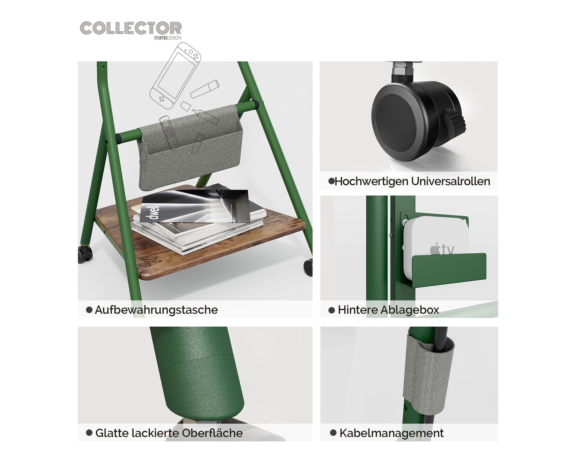 Collector TC65 Supporto tv da terra con ruote