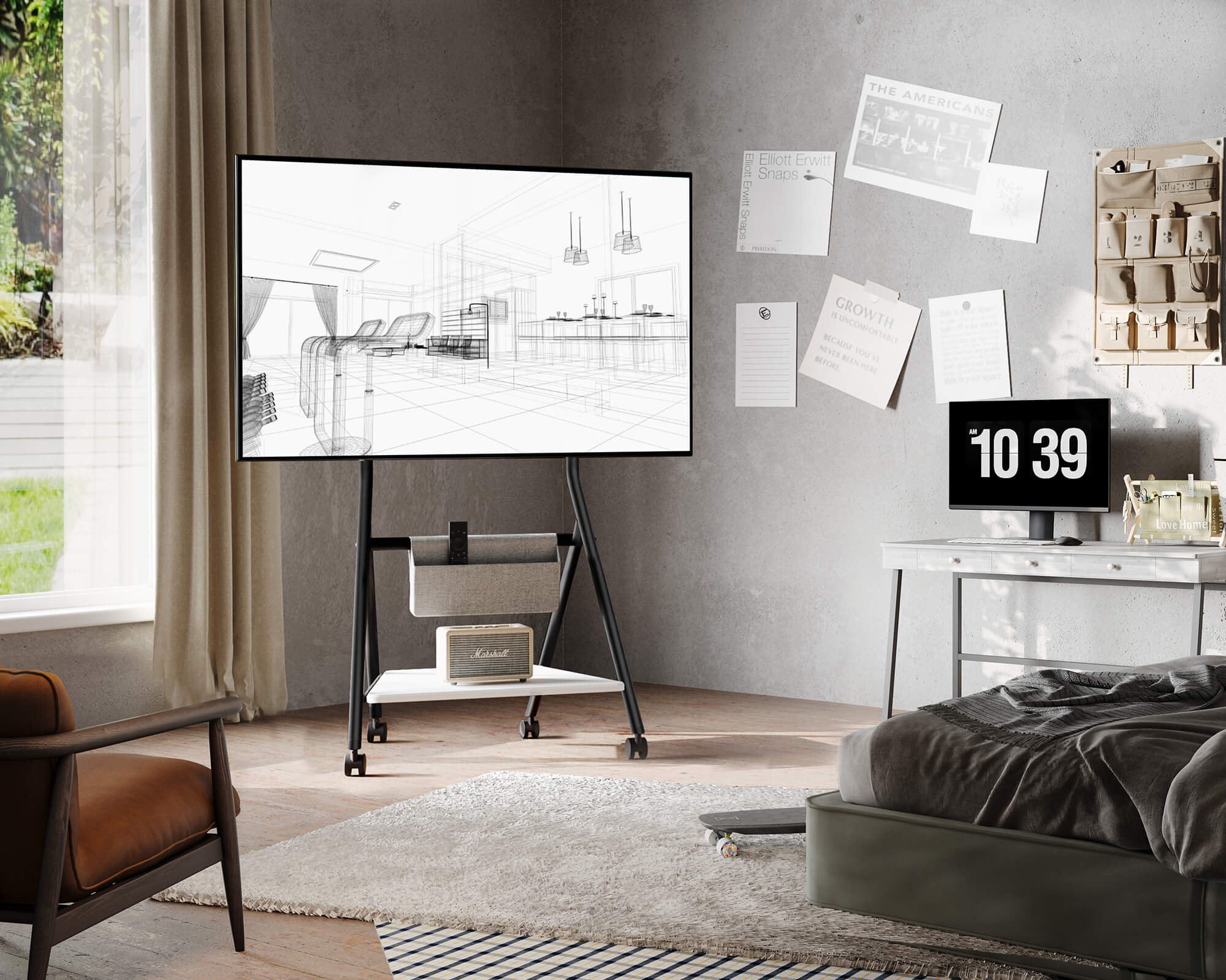Collector TC65 TV-Ständer mit Rollen