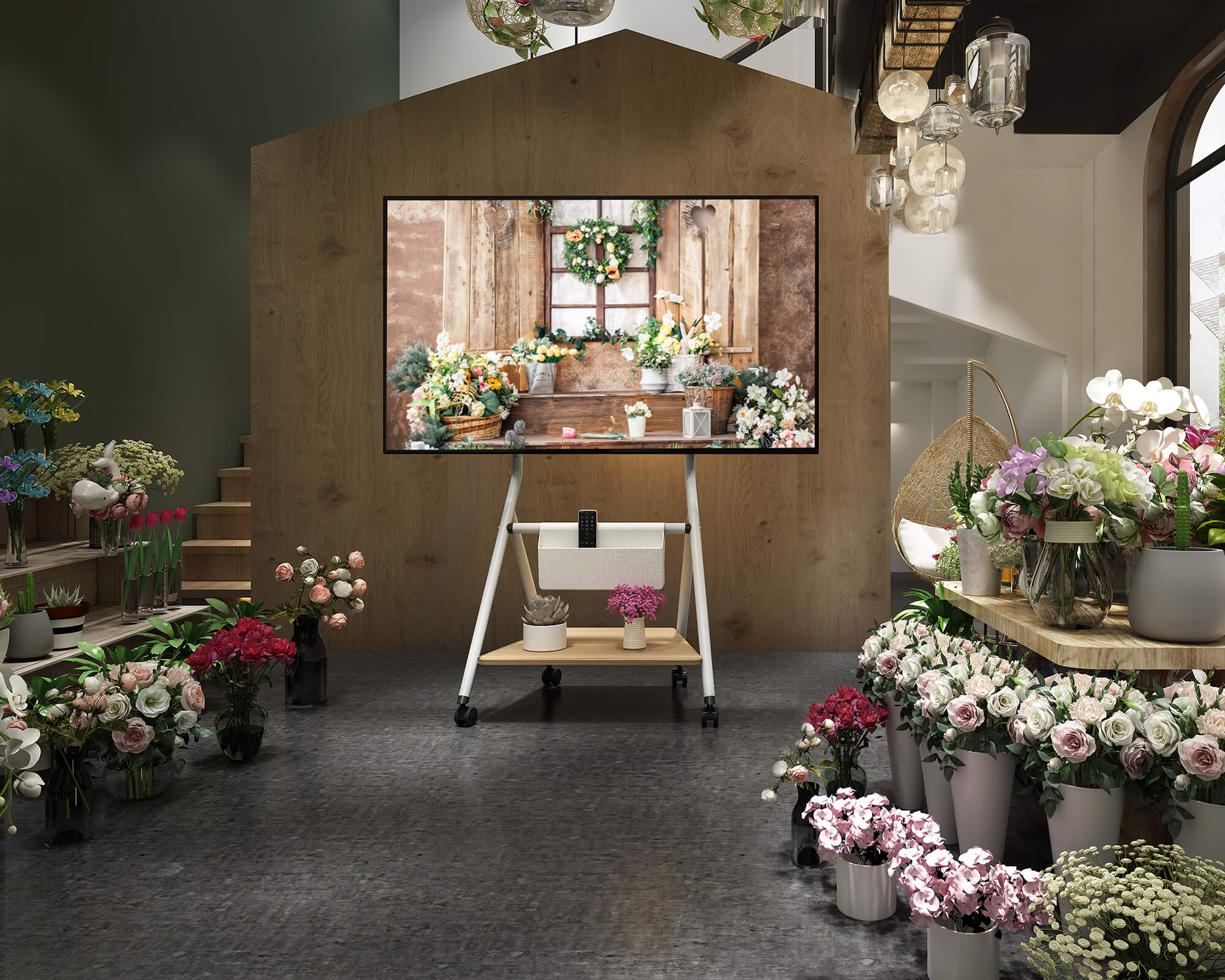 Collector TC65 Supporto tv da terra con ruote