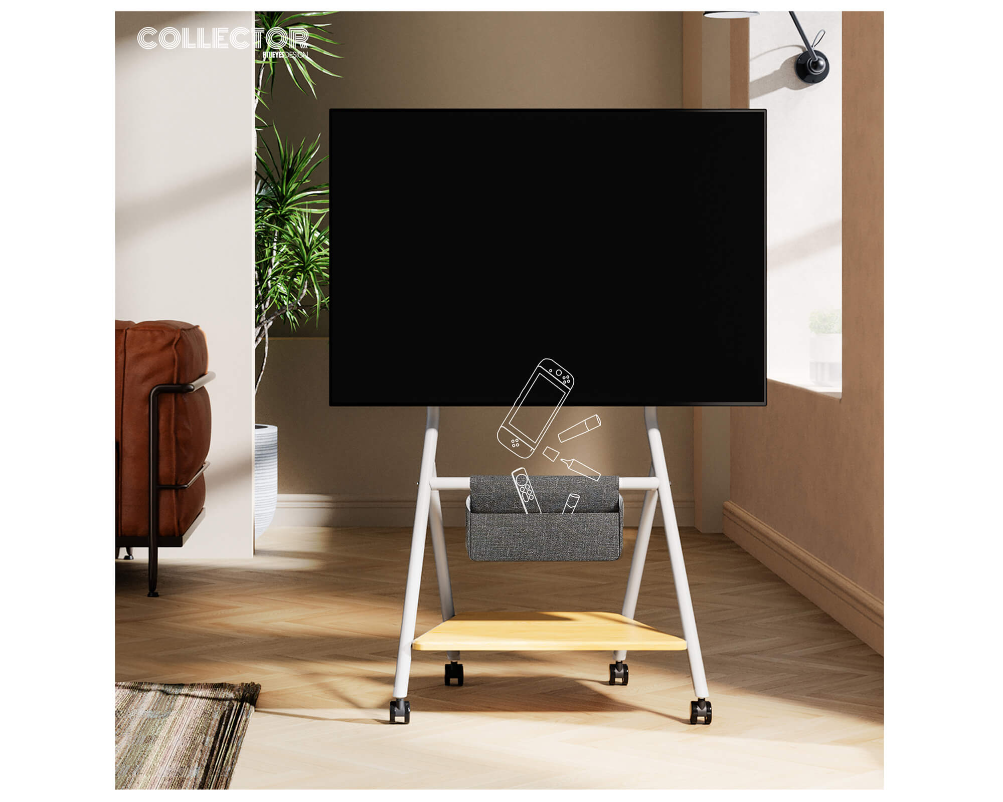Collector TC65 TV-Ständer mit Rollen