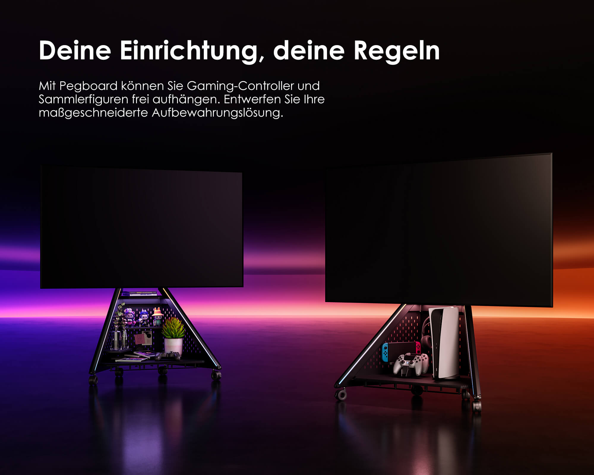 Eiffel Gaming FT65 Support TV avec Roulettes