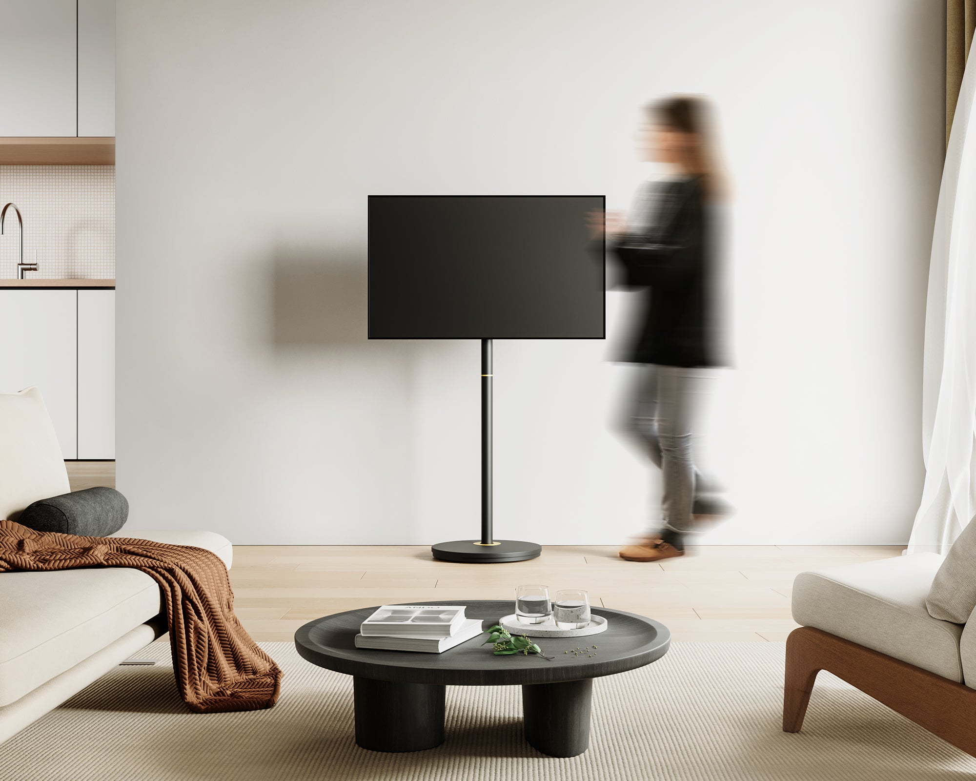 Master V2 FT48 Floor TV Stand with Wheels