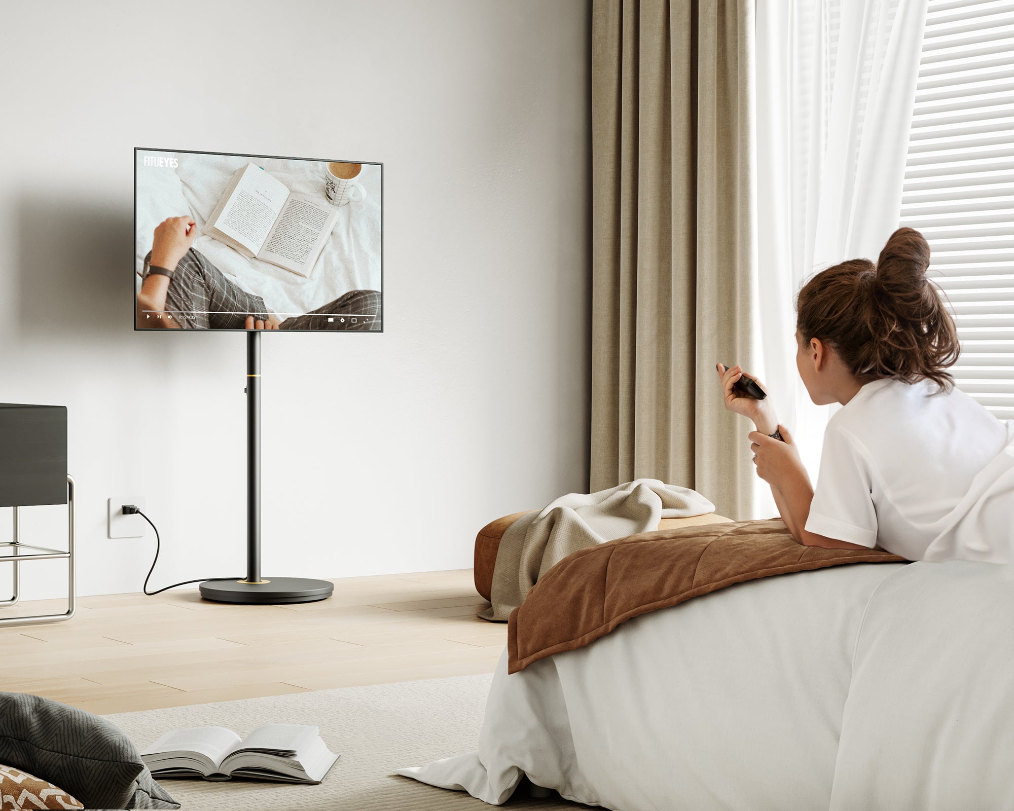 Master V2 FT48 Floor TV Stand with Wheels