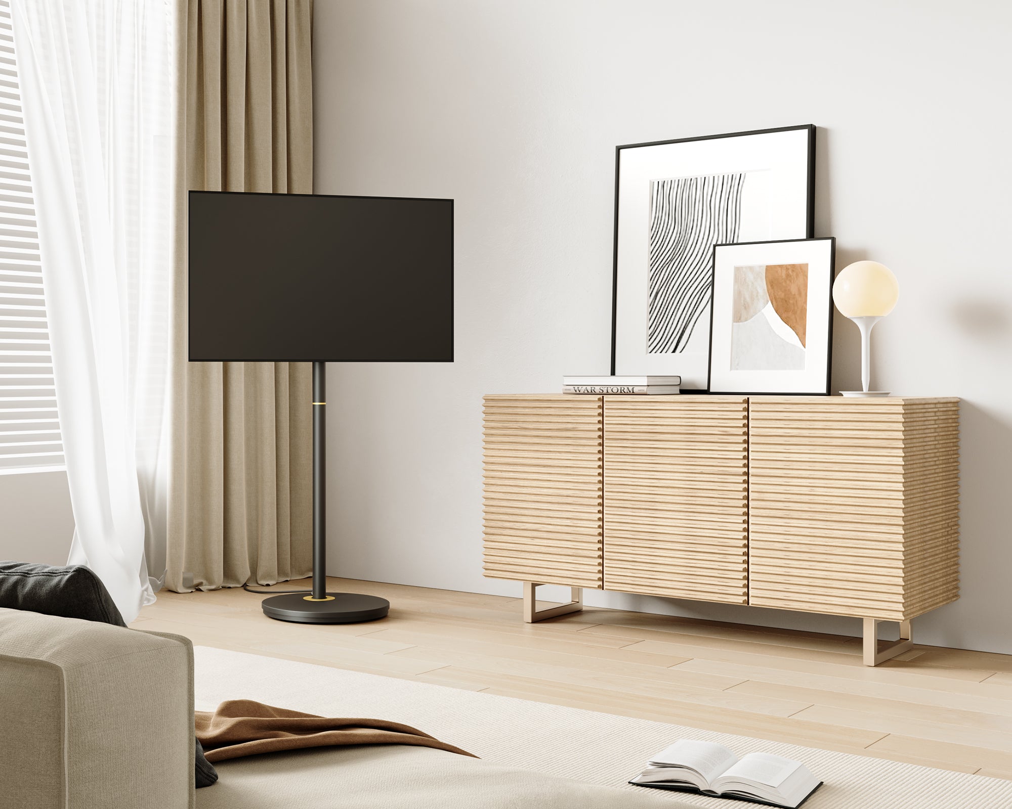 Master V2 FT48 Floor TV Stand with Wheels