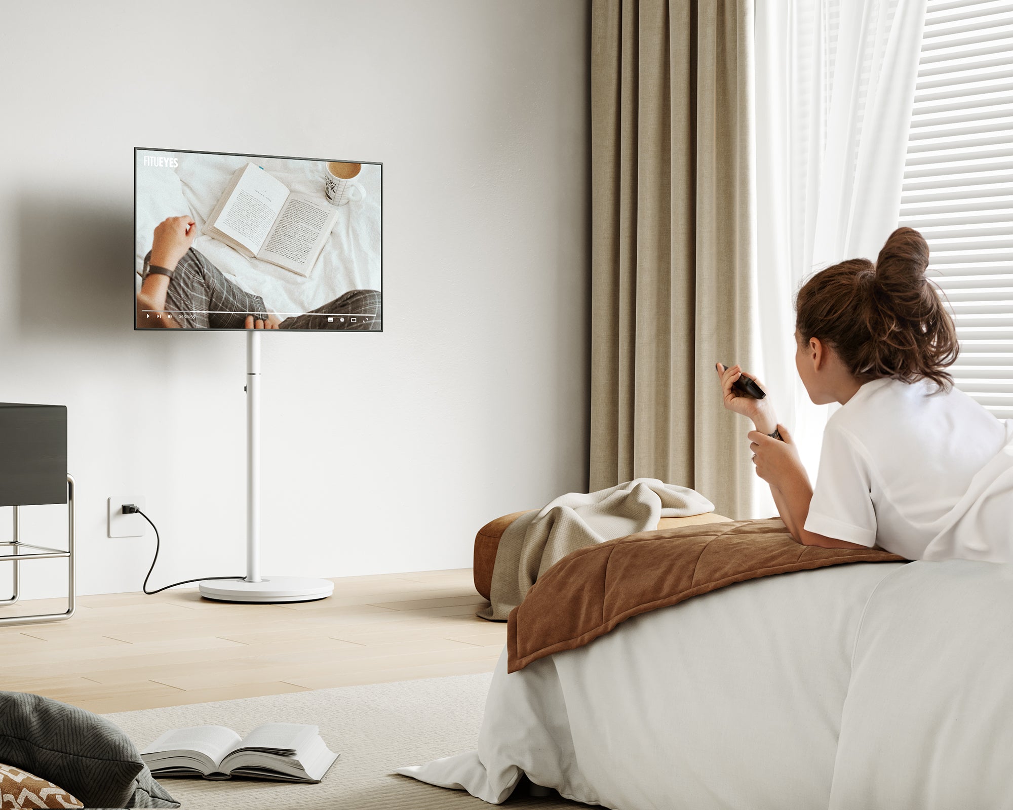 Master V2 FT48 Floor TV Stand with Wheels