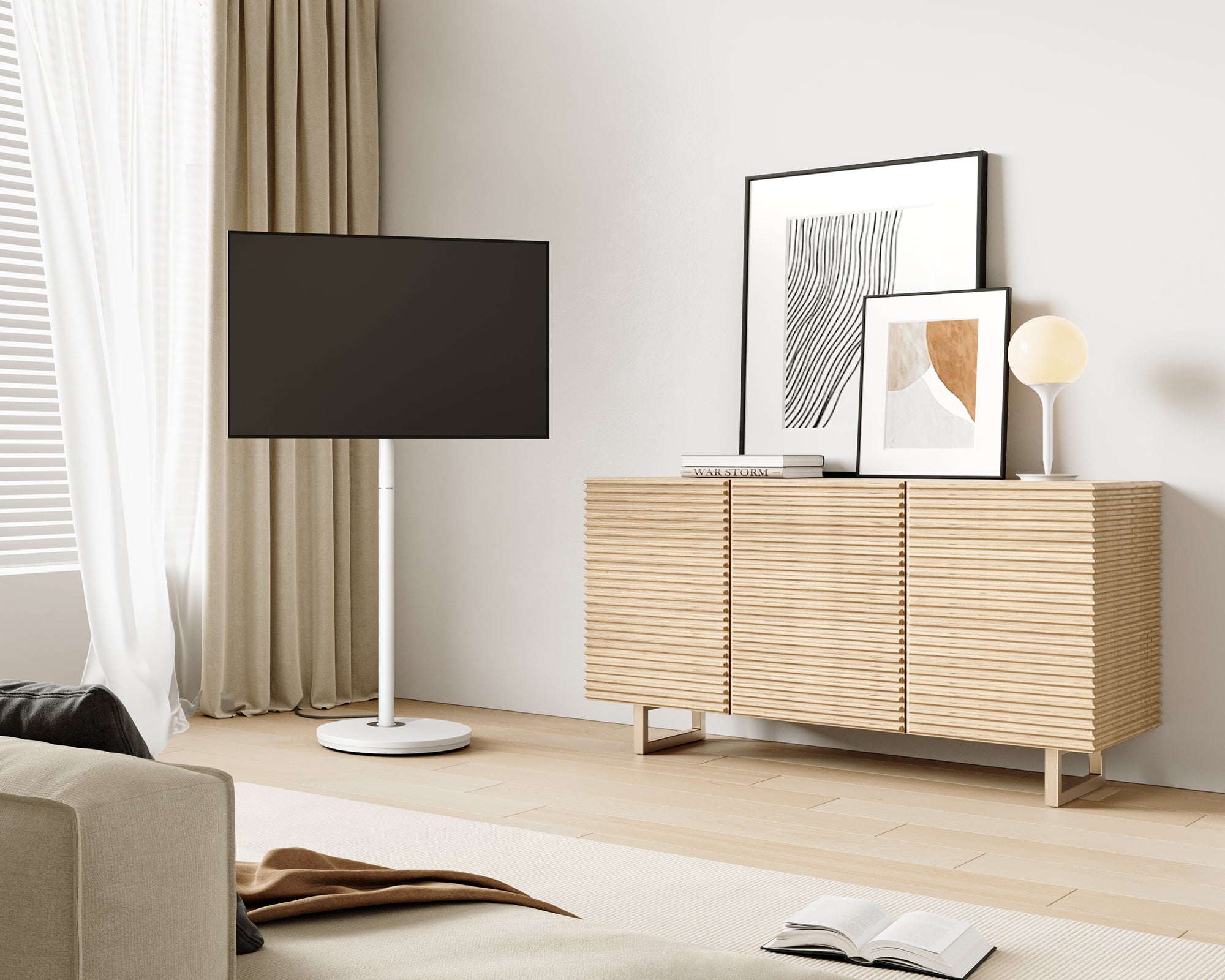 Master V2 FT48 Floor TV Stand with Wheels