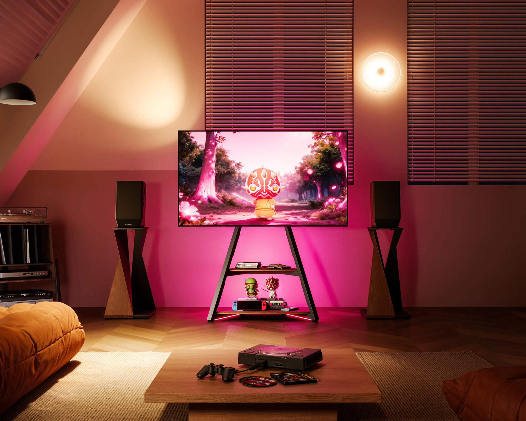 Eiffel FT65 TV Stand with Ambient Lighting | FITUEYES