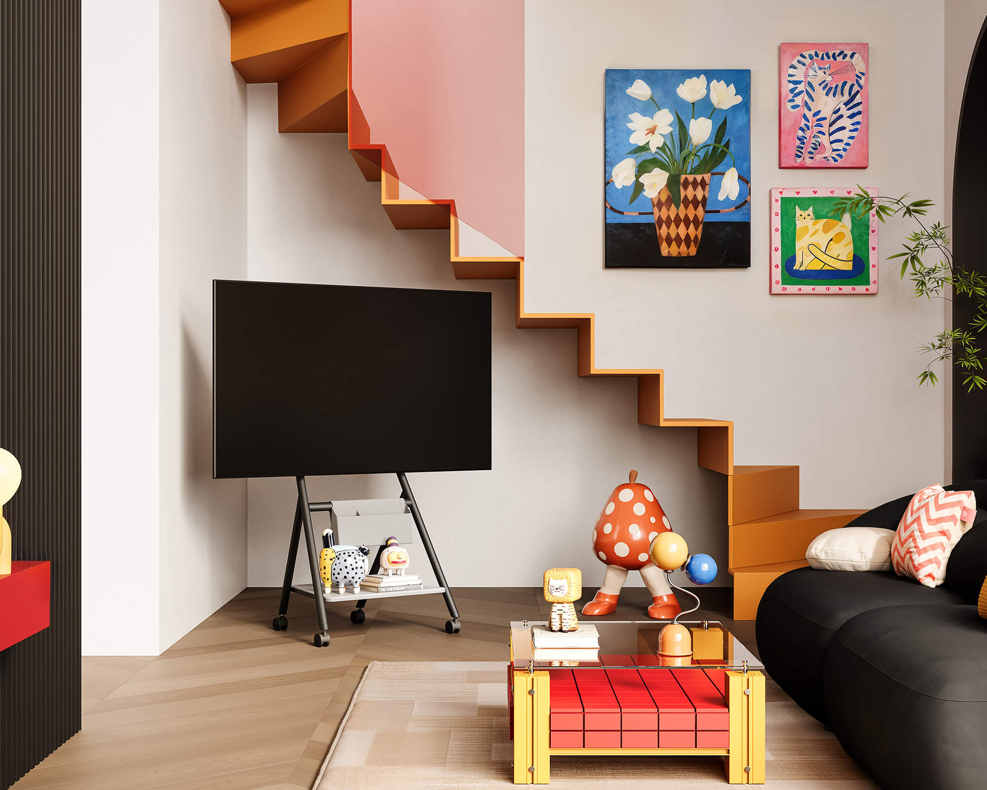 Collector TC65 Supporto tv da terra con ruote