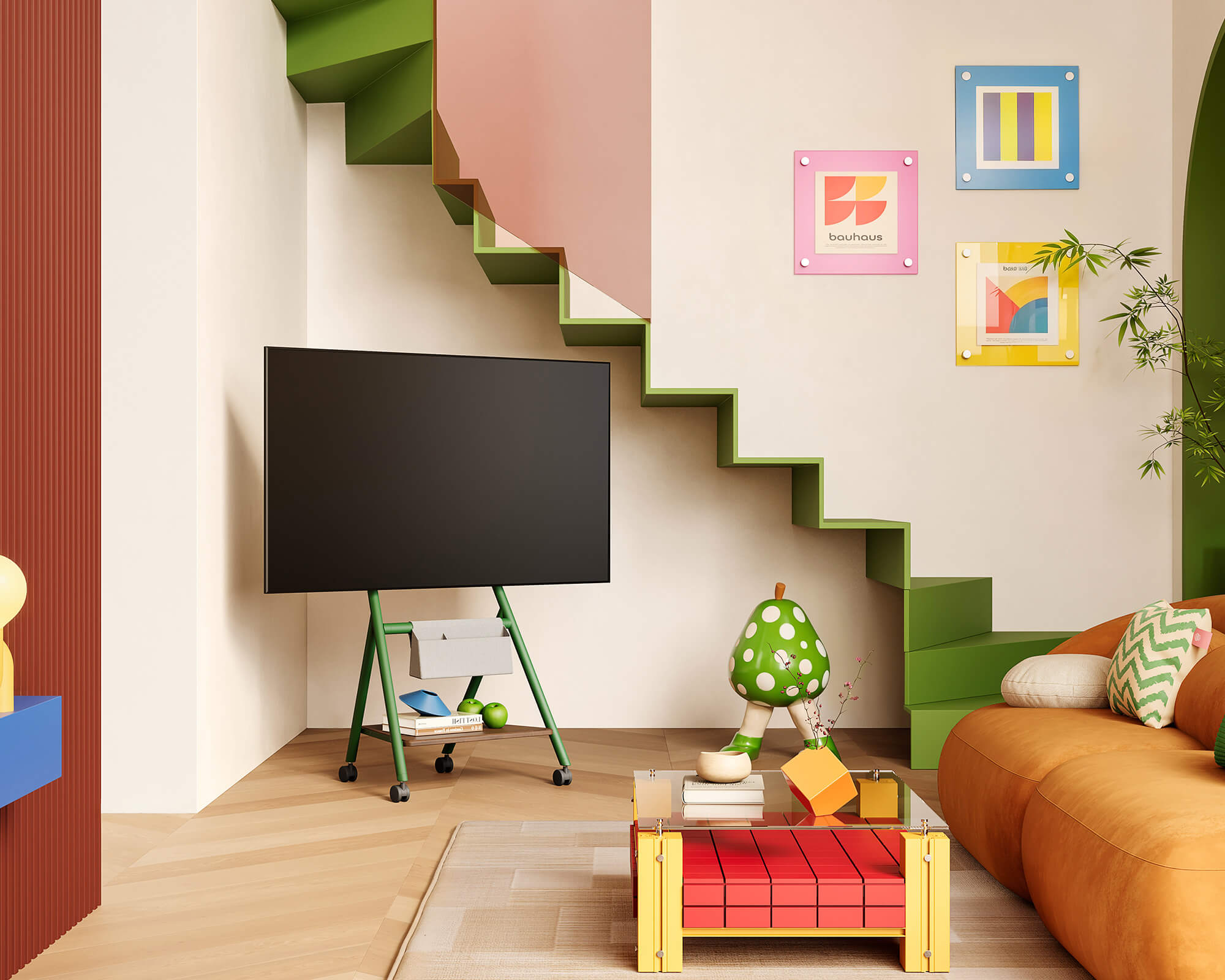 Collector TC65 Supporto tv da terra con ruote