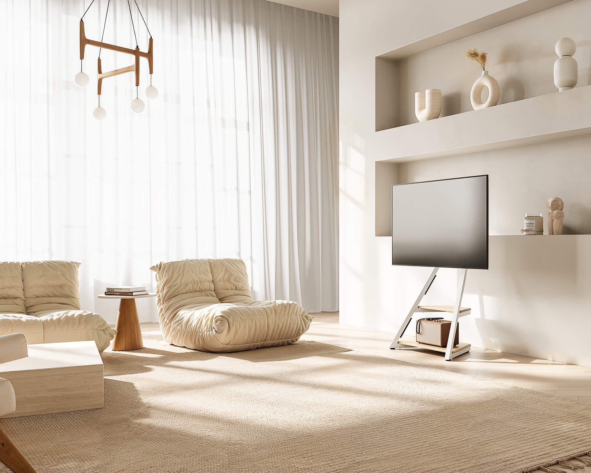 Eiffel FT65 Supporto tv da terra con ruote