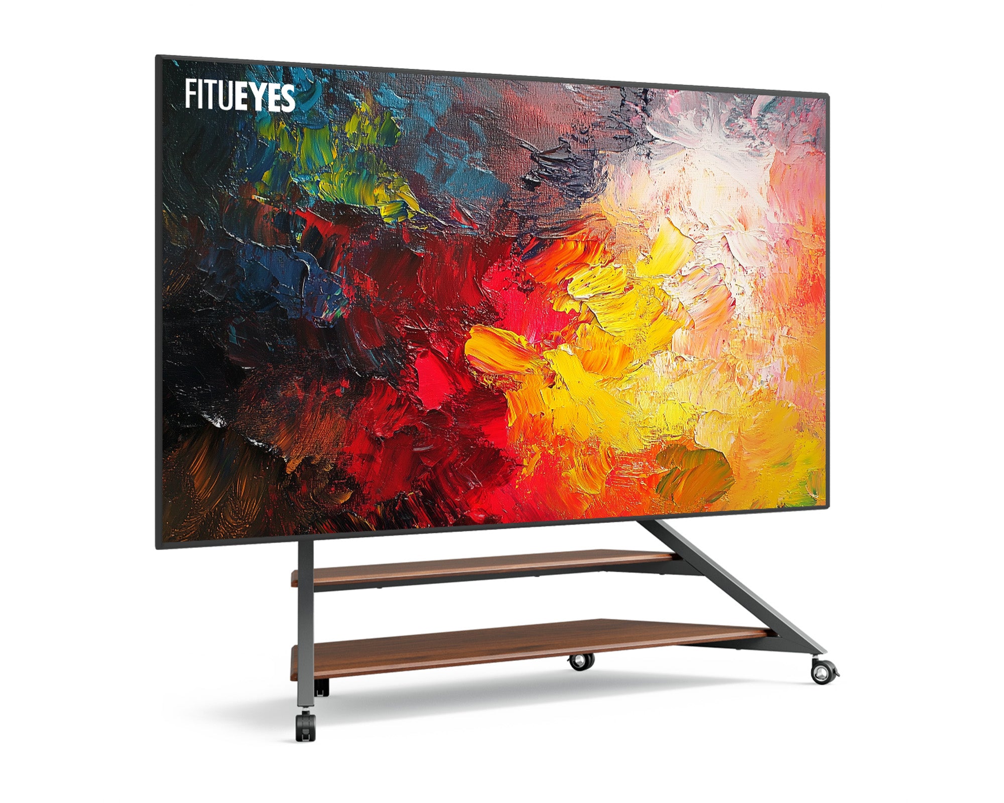 FITUEYES TV Ständer TV Schrank mit Halterung aus Holz für Fernseher 32-65 Zoll,höhenverstellbar FITUEYES TV Ständer TV Schrank mit Halterung aus Holz für Fernseher 32-65 Zoll,höhenverstellbar