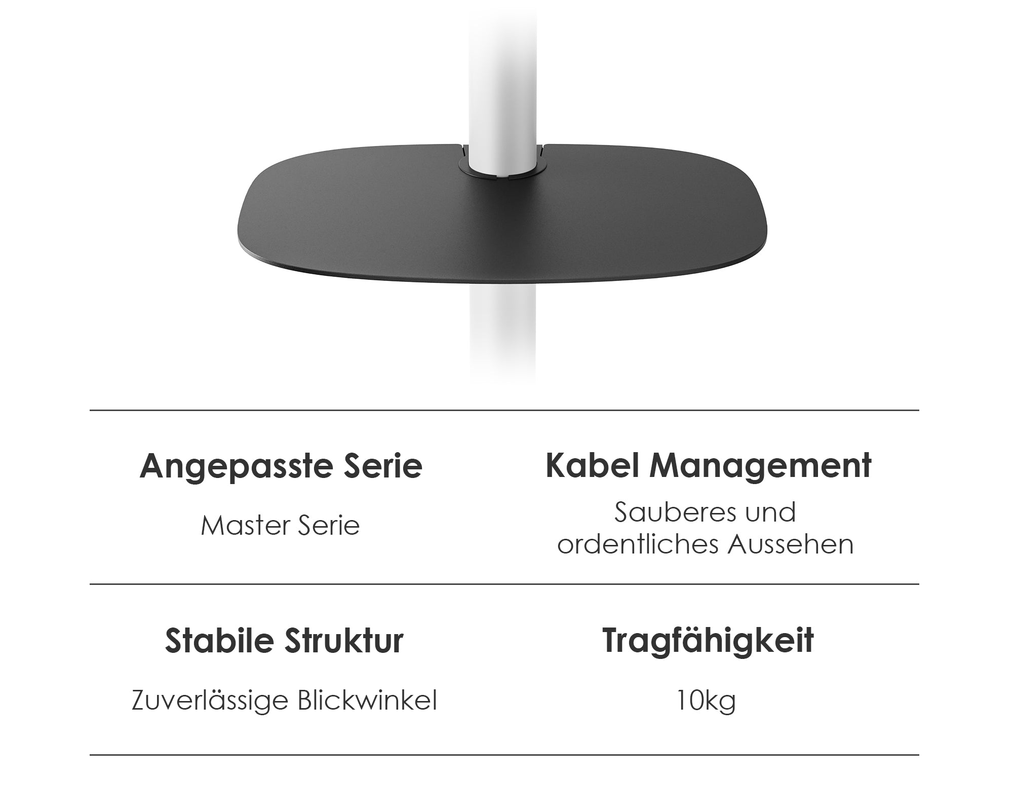 Master Floor TV Stand Plate Shelf