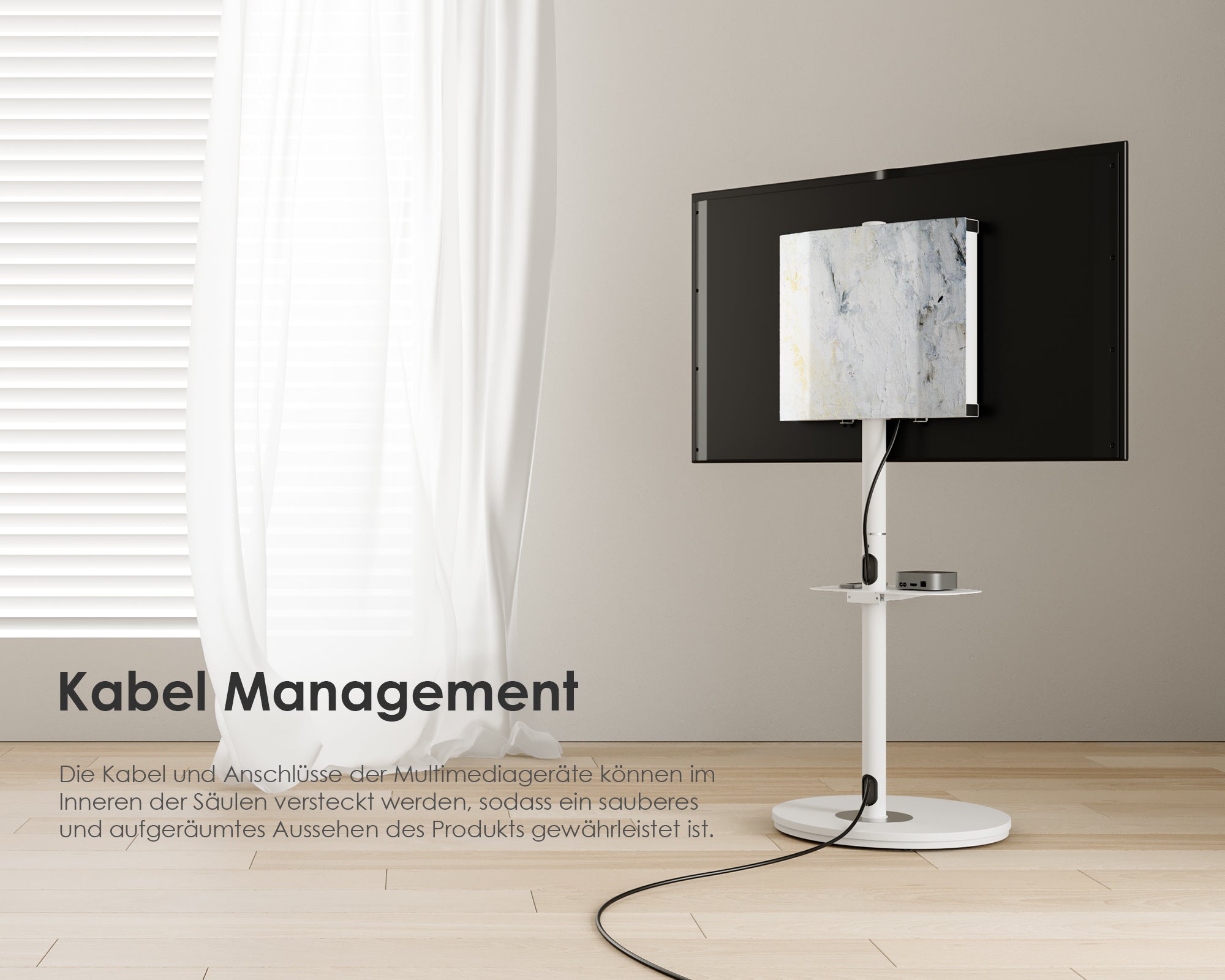 Master Floor TV Stand Plate Shelf