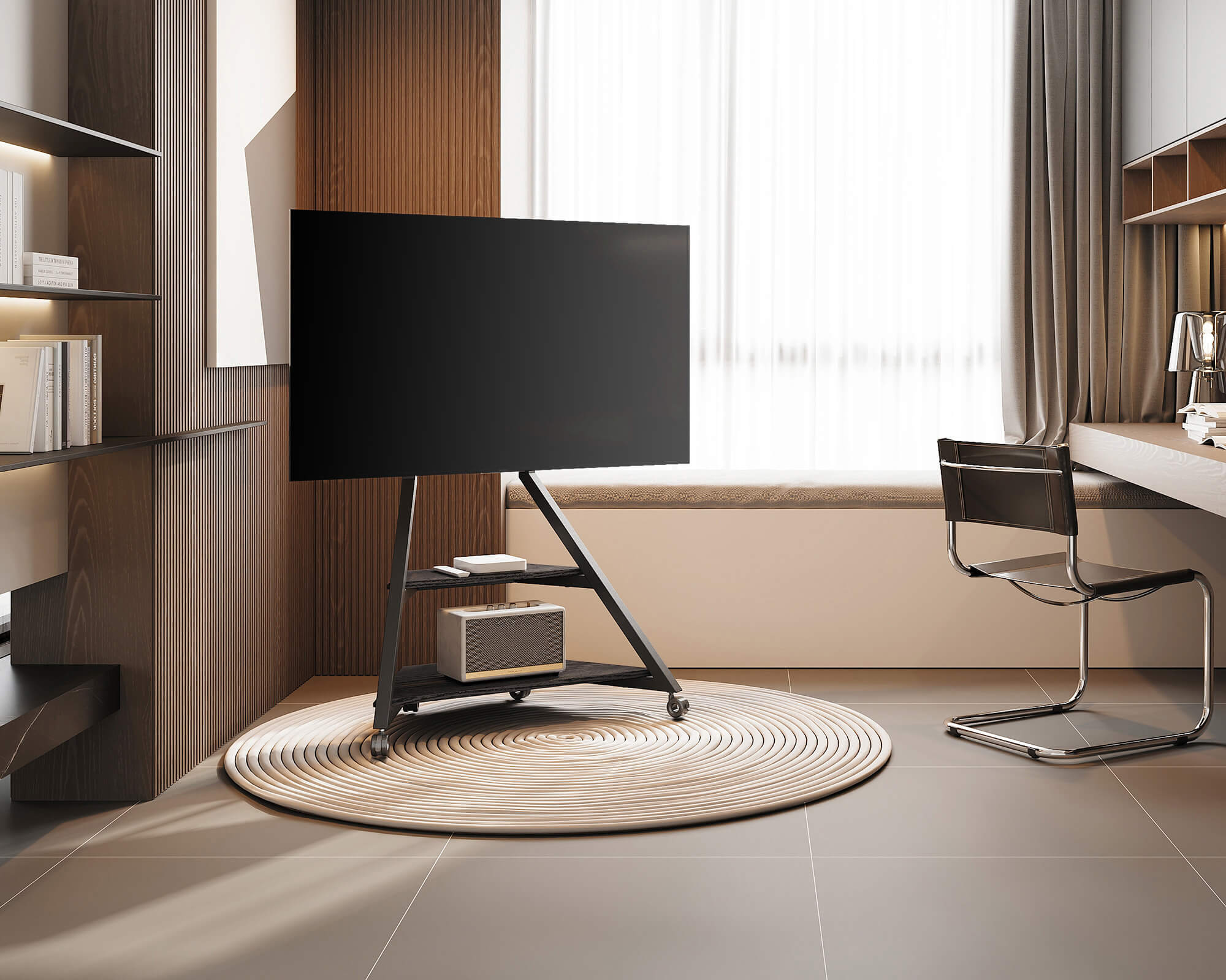 Eiffel V2 FT88 Floor TV Stand with Wheels